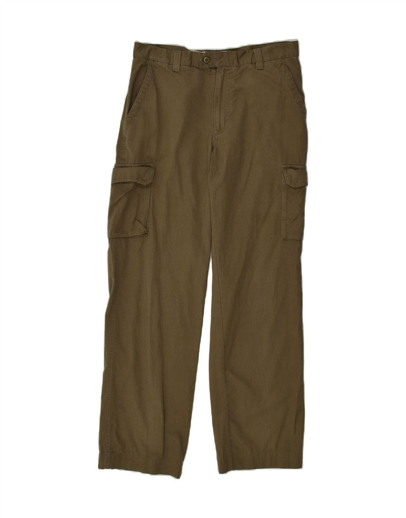 SEA BARRIER Mens Straight Cargo Trousers IT 48 Medium W32 L32 Khaki Cotton | Vintage Sea Barrier | Thrift | Second-Hand Sea Barrier | Used Clothing | Messina Hembry 