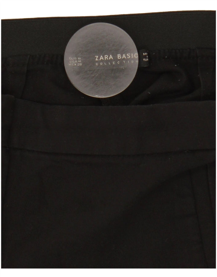 Zara Womens Slim Chino Trousers Medium W28 L28 Black Colourblock