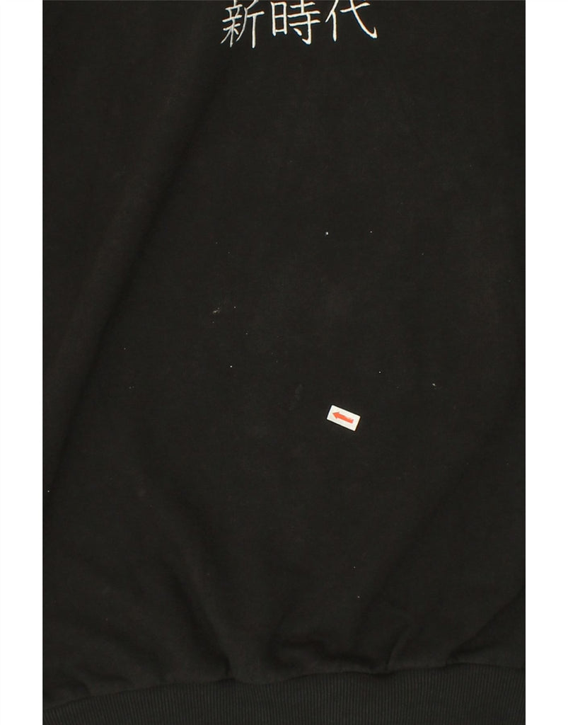 NEW ERA Mens Graphic Sweatshirt Jumper Large Black Cotton | Vintage New Era | Thrift | Second-Hand New Era | Used Clothing | Messina Hembry 
