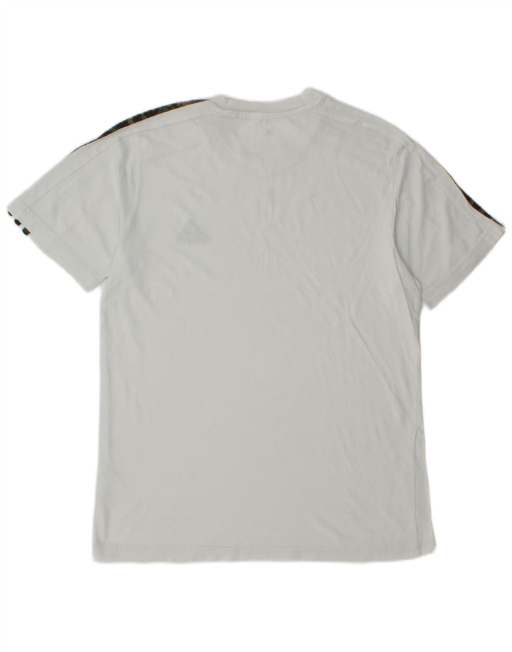 Adidas Mens T-Shirt Top Small White Cotton