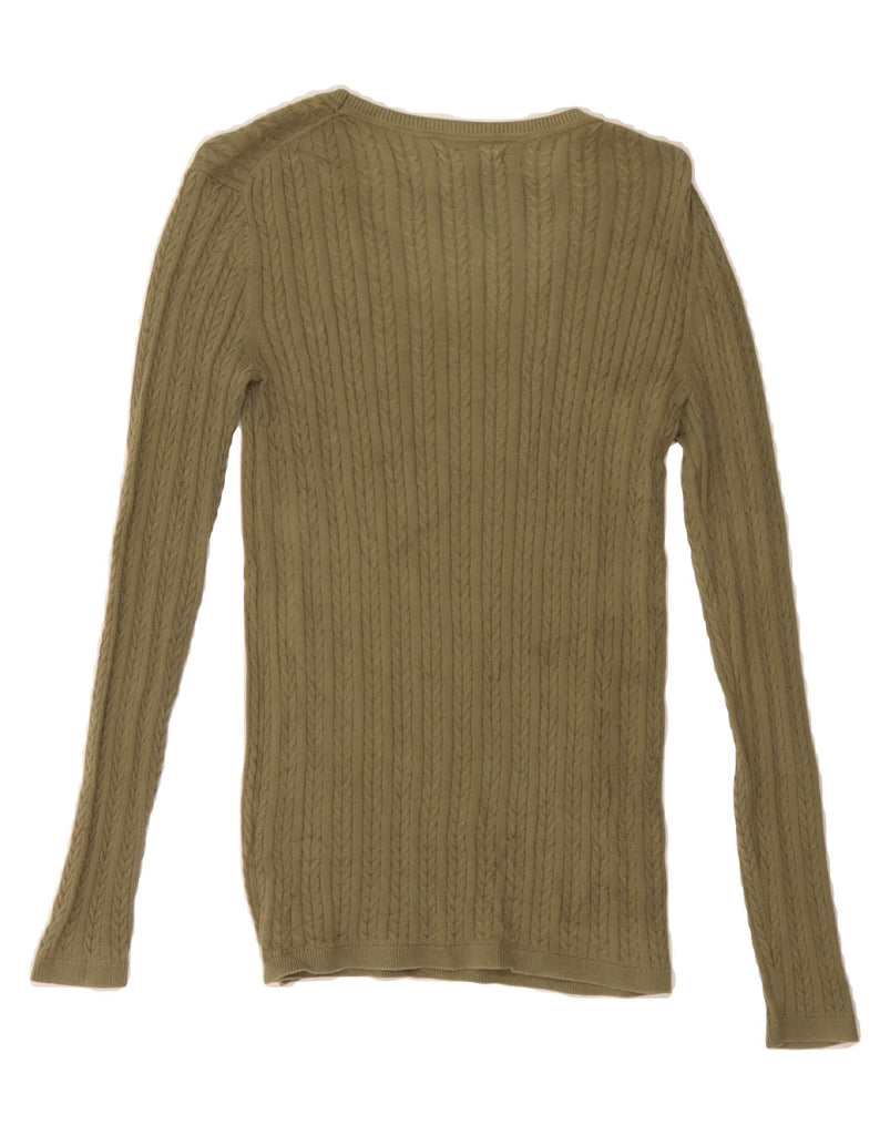 TOMMY HILFIGER Womens Boat Neck Jumper Sweater UK 6 XS Green Vintage Tommy Hilfiger and Second-Hand Tommy Hilfiger from Messina Hembry 