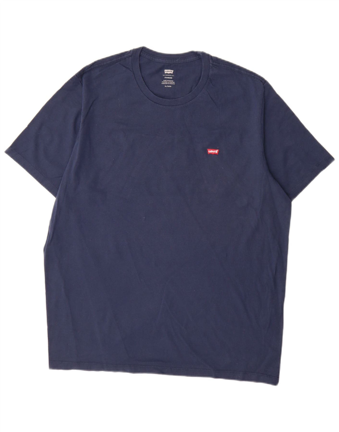 Levi's Mens Standard T-Shirt Top XL Navy Blue Cotton