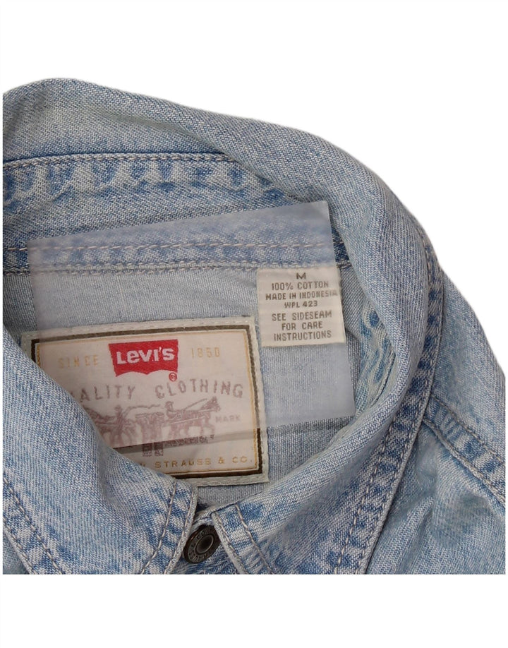 Levi's Mens Denim Shirt Medium Blue Cotton