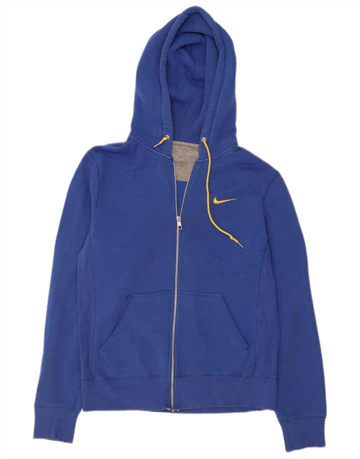 Nike Mens Zip Hoodie Sweater Large Blue Cotton