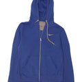 Nike Mens Zip Hoodie Sweater Large Blue Cotton