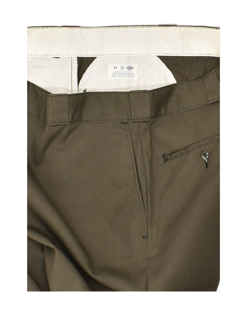 DICKIES Mens Slim Casual Trousers W44 L32  Khaki Polyester | Vintage Dickies | Thrift | Second-Hand Dickies | Used Clothing | Messina Hembry 