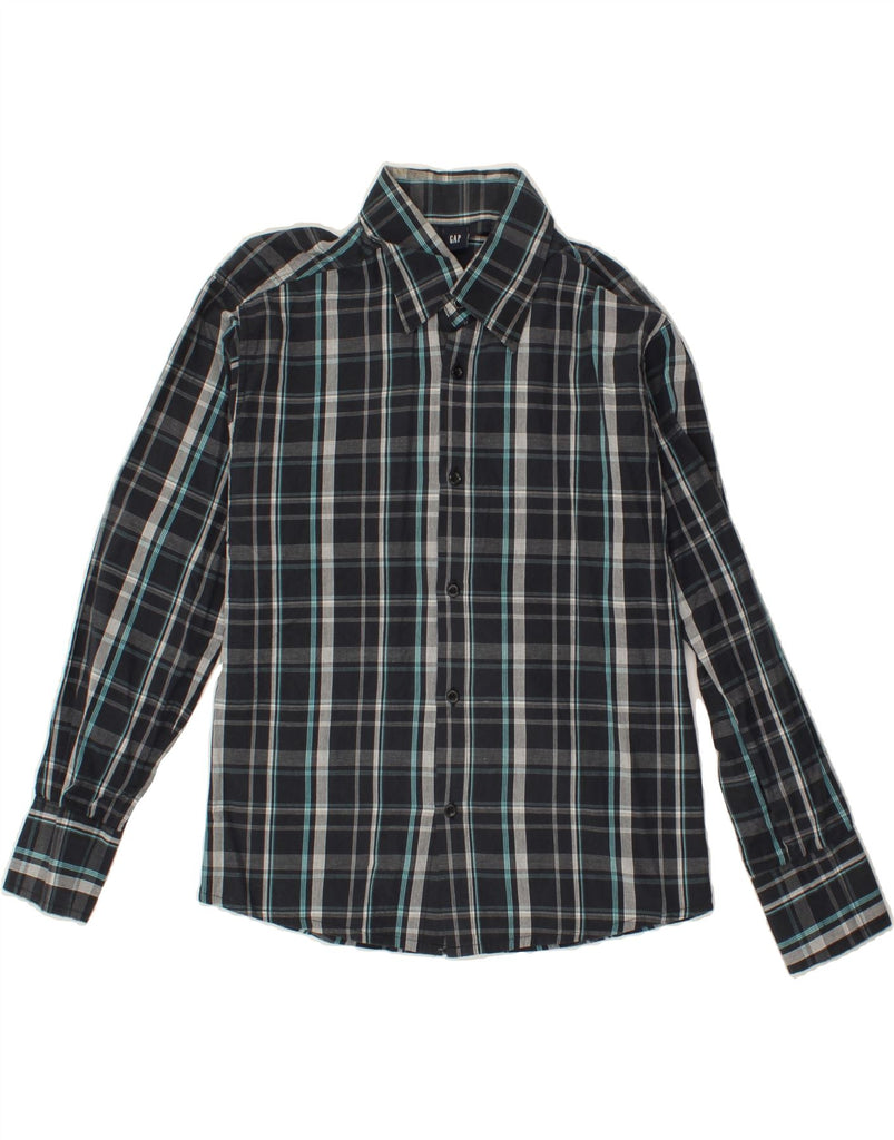 GAP Boys Shirt 15-16 Years XL Navy Blue Check Cotton | Vintage Gap | Thrift | Second-Hand Gap | Used Clothing | Messina Hembry 