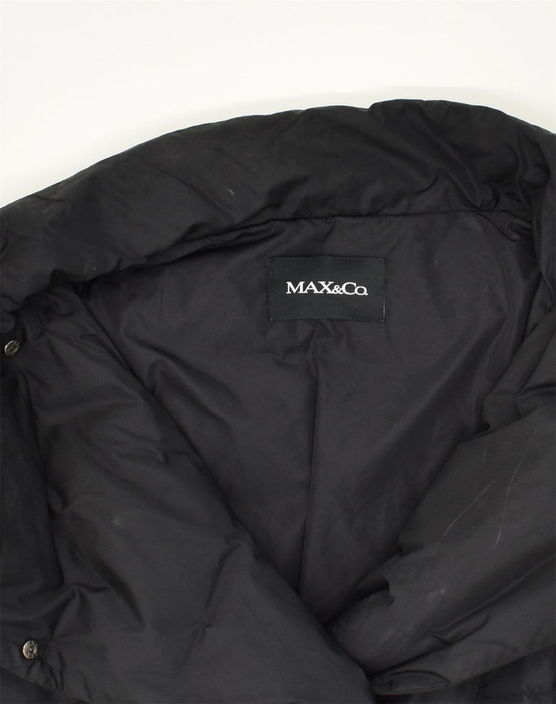 MAX & CO. Womens Padded Coat UK 4 XS Black Polyamide | Vintage Max & Co. | Thrift | Second-Hand Max & Co. | Used Clothing | Messina Hembry 