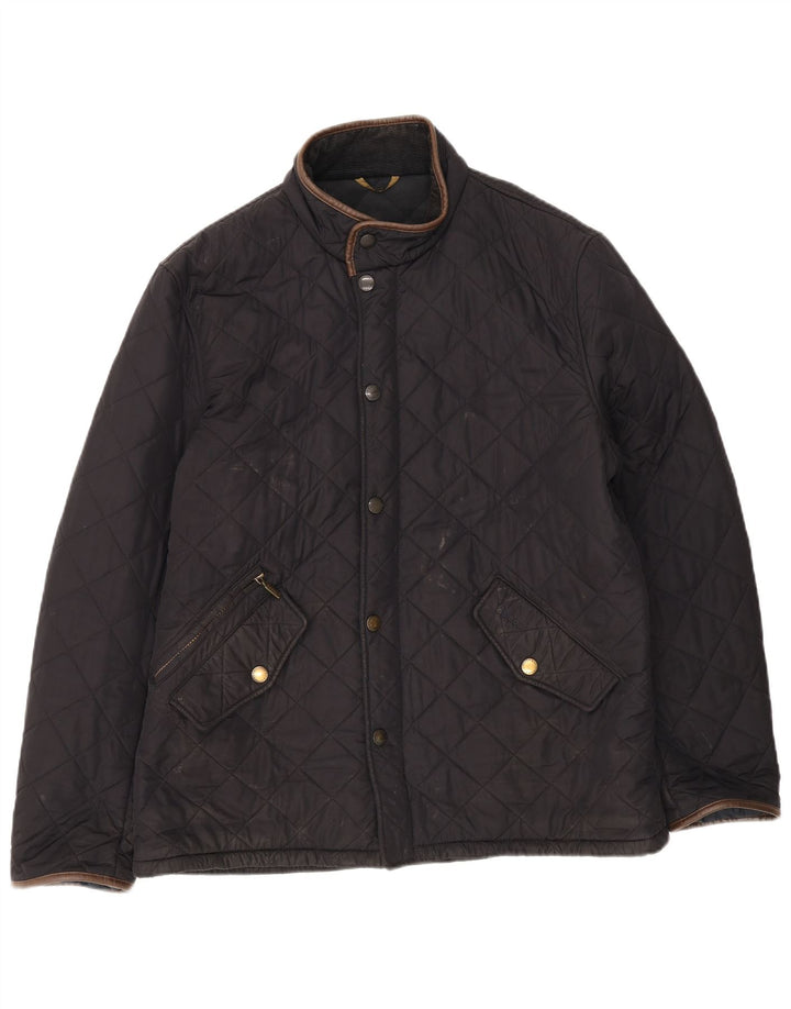 Barbour Mens Quilted Jacket UK 42 XL Navy Blue