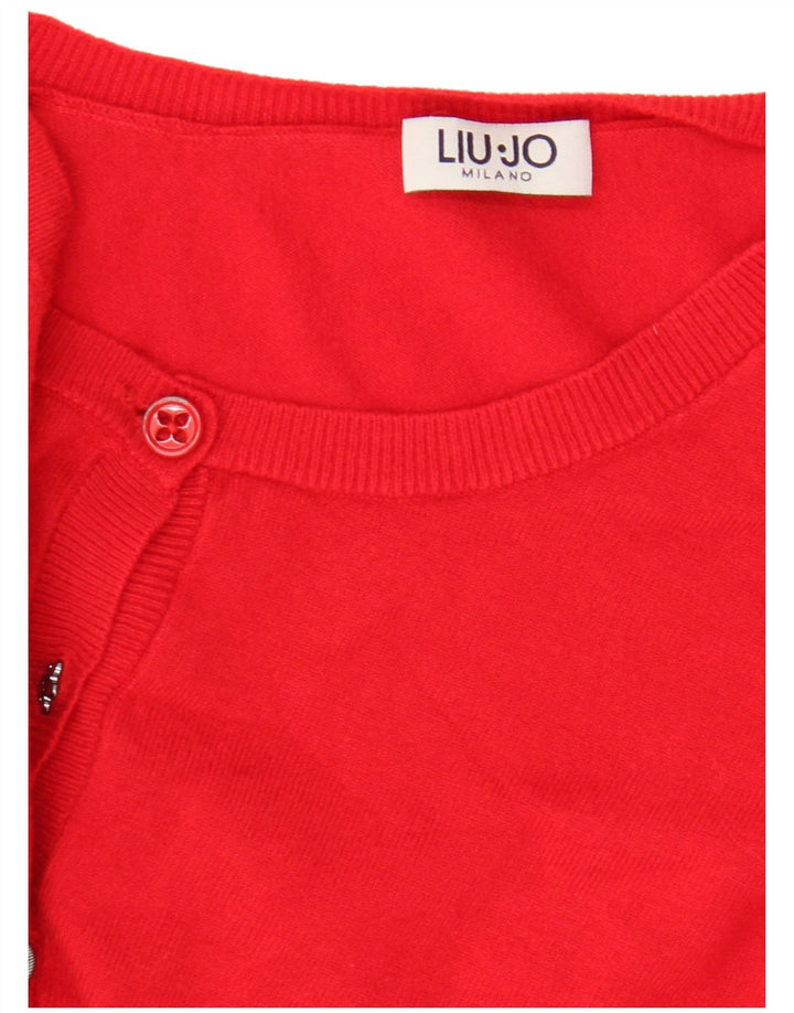 Liu Jo Womens Cardigan Sweater UK 8 Small Red