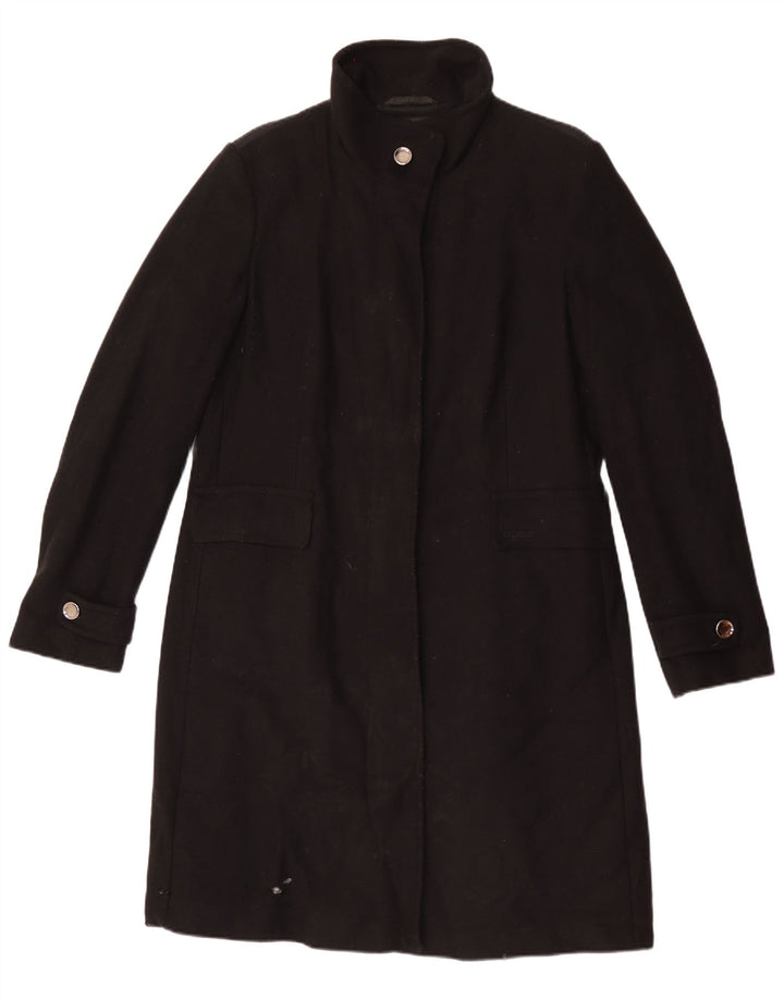 GEOX Womens Respira Overcoat UK 16 Large Black Wool