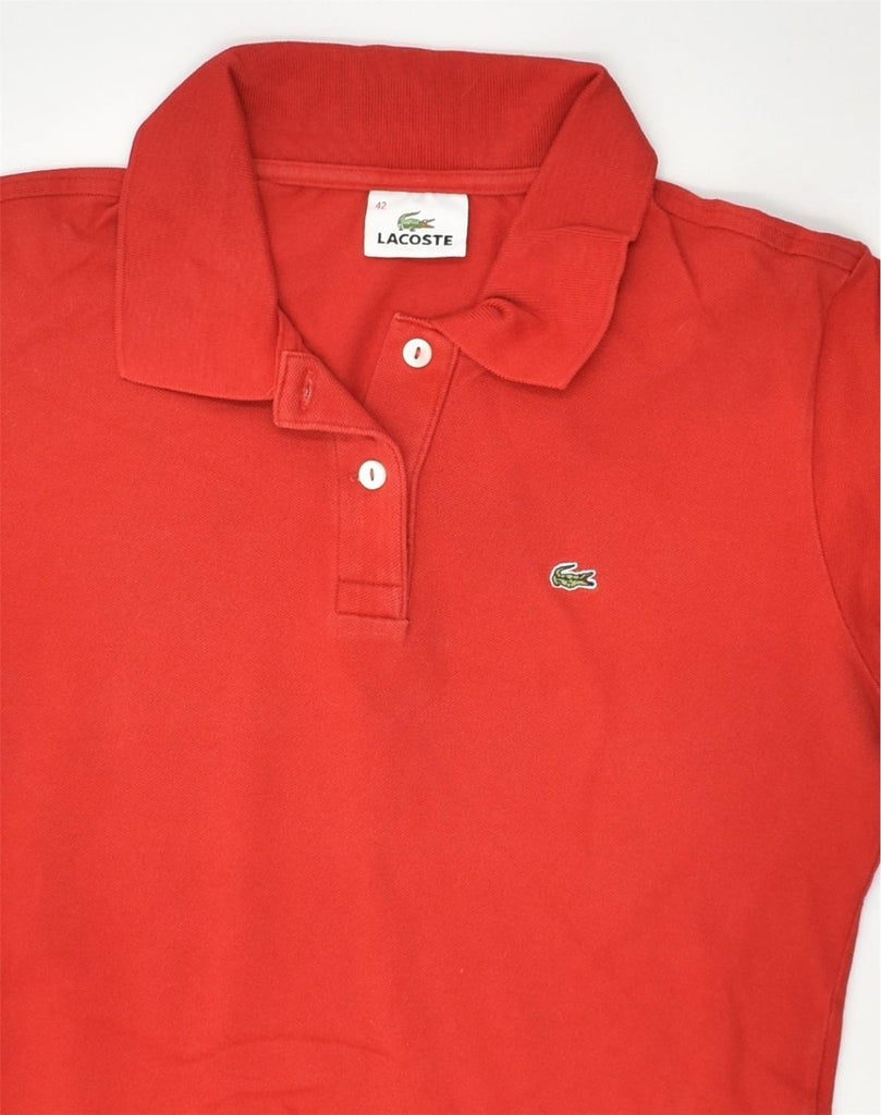 LACOSTE Womens Polo Shirt Size 42 Large Red Cotton | Vintage Lacoste | Thrift | Second-Hand Lacoste | Used Clothing | Messina Hembry 