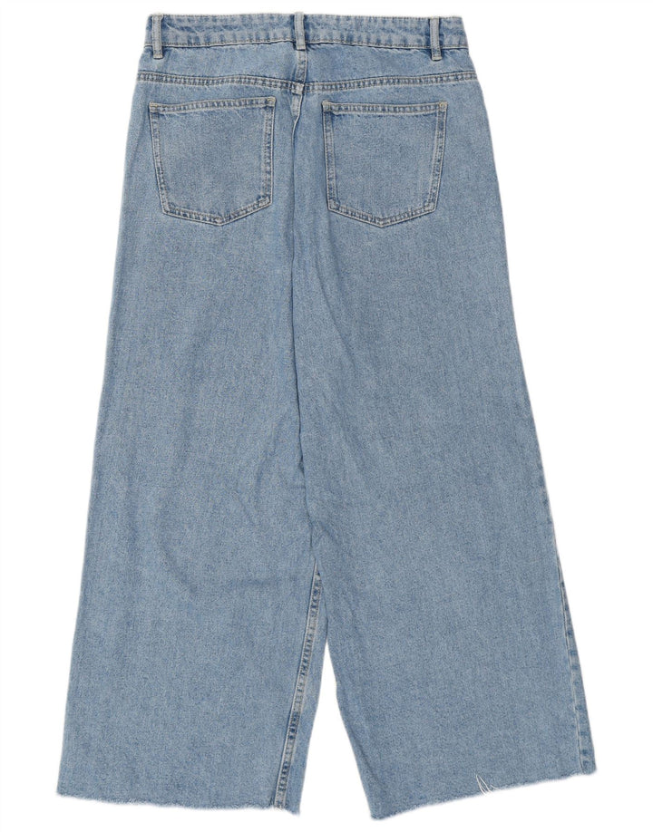 Zara Womens Wide Leg Jeans EU 38 Small W28 L26 Blue Cotton