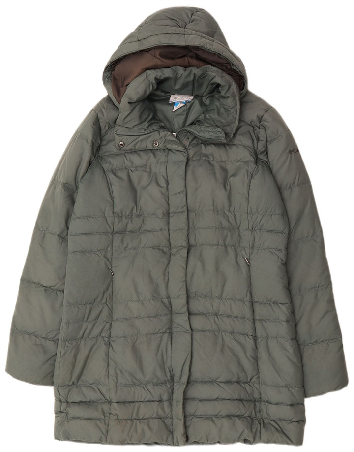Columbia Womens Hooded Padded Coat UK 16 Large Green Polyester