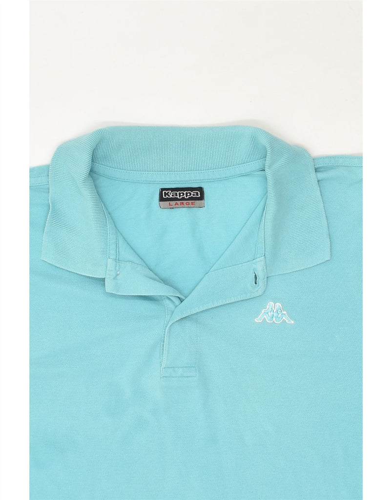 KAPPA Mens Polo Shirt Large Blue Cotton | Vintage Kappa | Thrift | Second-Hand Kappa | Used Clothing | Messina Hembry 