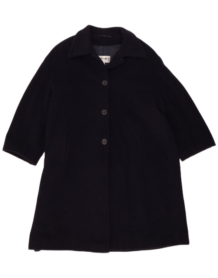 Pierre Cardin Womens Oversized Overcoat IT 42 Medium Navy Blue Wool