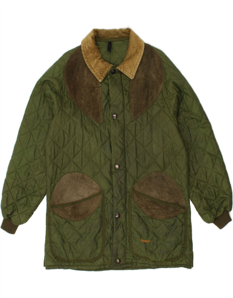 BARBOUR Mens Quilted Jacket UK 38 Medium Green | Vintage Barbour | Thrift | Second-Hand Barbour | Used Clothing | Messina Hembry 