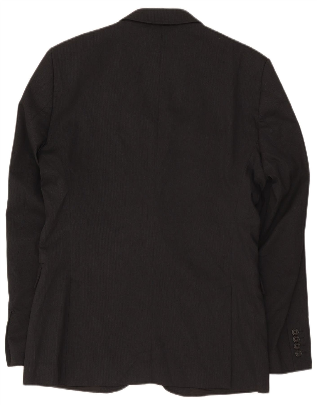 Zara Mens 2 Button Blazer Jacket EU 50 Medium Black Pinstripe Viscose