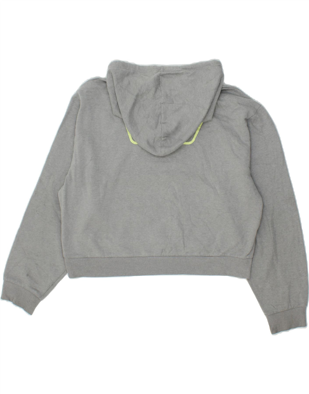 VANS Womens Oversized Crop Hoodie Jumper UK 18 XL Grey Vintage Vans and Second-Hand Vans from Messina Hembry 