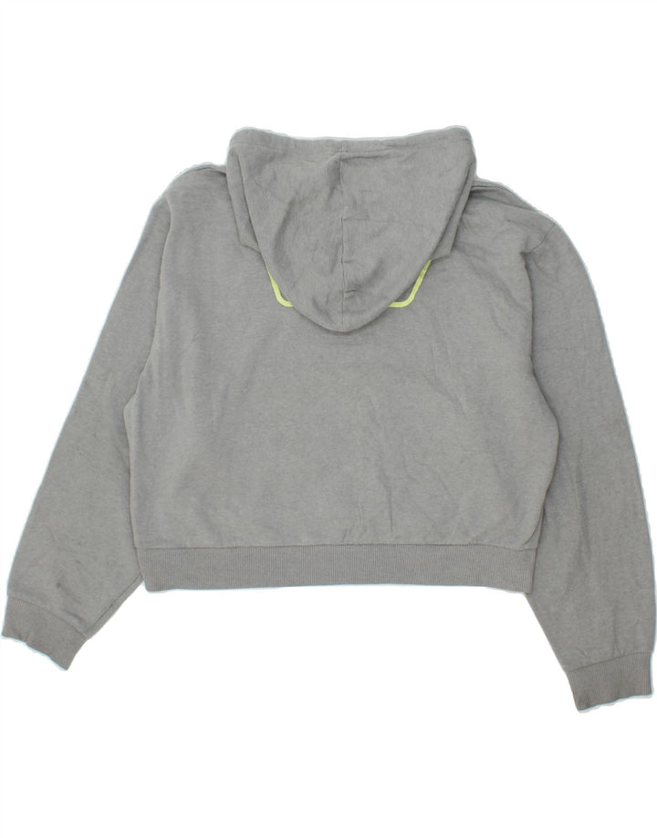VANS Womens Oversized Crop Hoodie Jumper UK 18 XL Grey Vintage Vans and Second-Hand Vans from Messina Hembry 