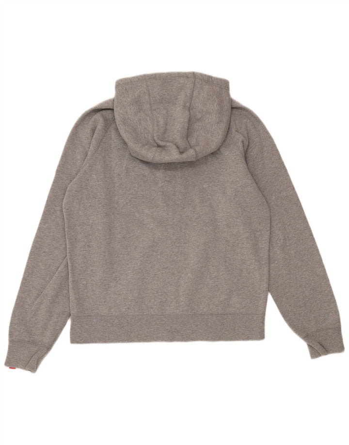 Nike Mens Zip Hoodie Sweater Medium Grey Cotton Sports