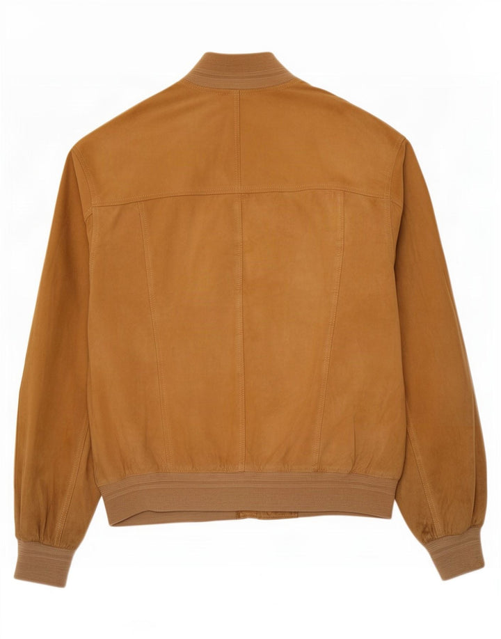 Vintage Mens Suede Jacket IT 52 XL Brown Leather