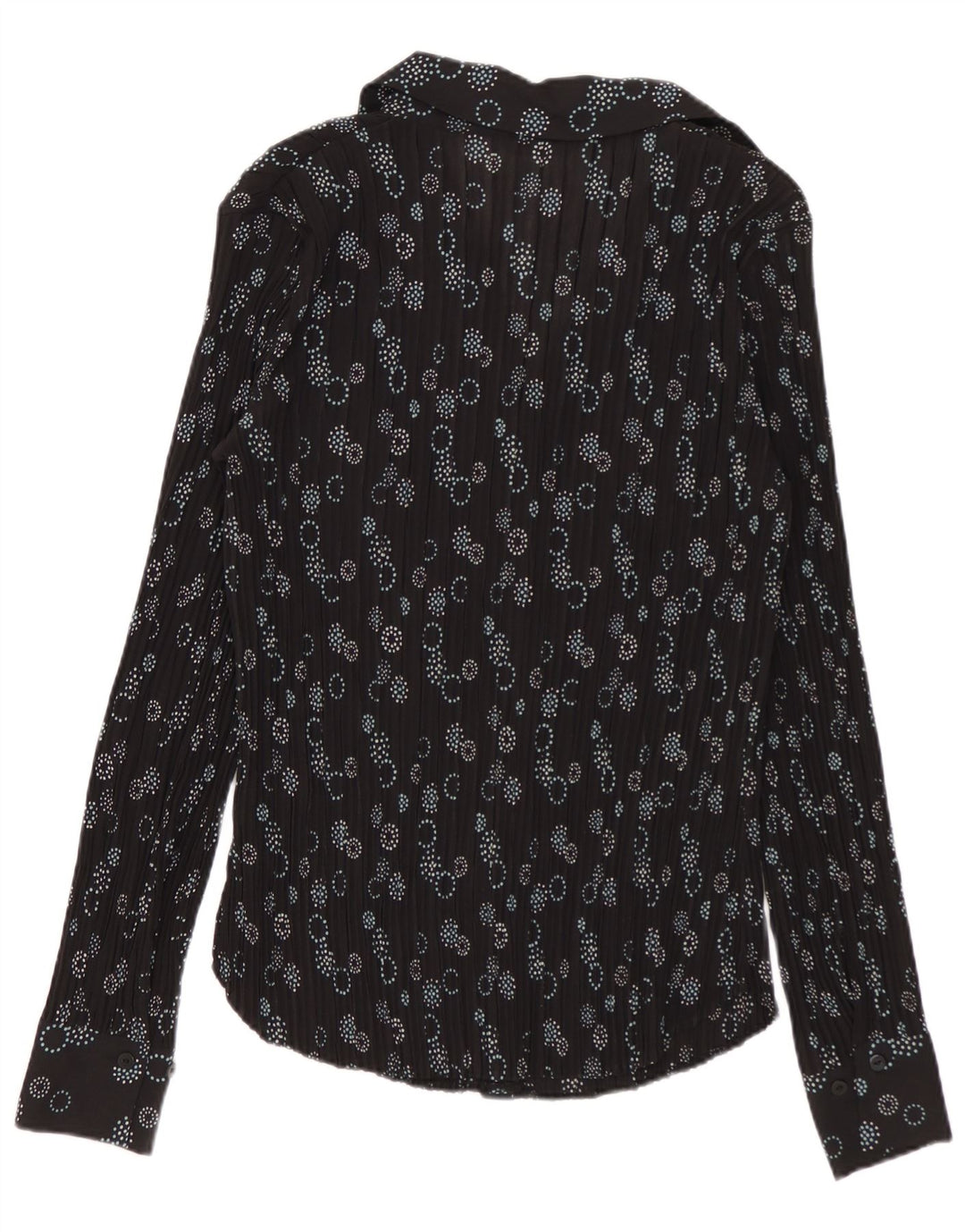 Marks & Spencer Womens Shirt Blouse UK 8 Small Black Geometric Polyester