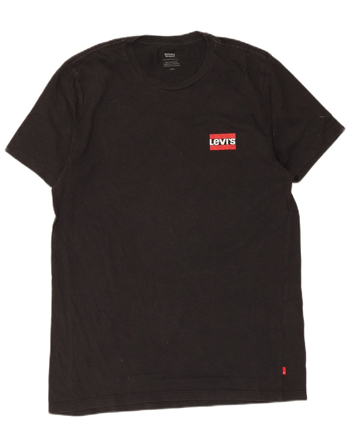 Levi's Mens T-Shirt Top Large Black Cotton