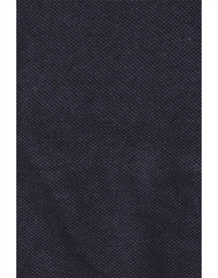 John Lewis Mens Zip Neck Jumper Sweater Large Navy Blue Cotton