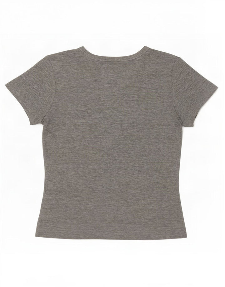 Champion Womens T-Shirt Top UK 12 Medium Grey