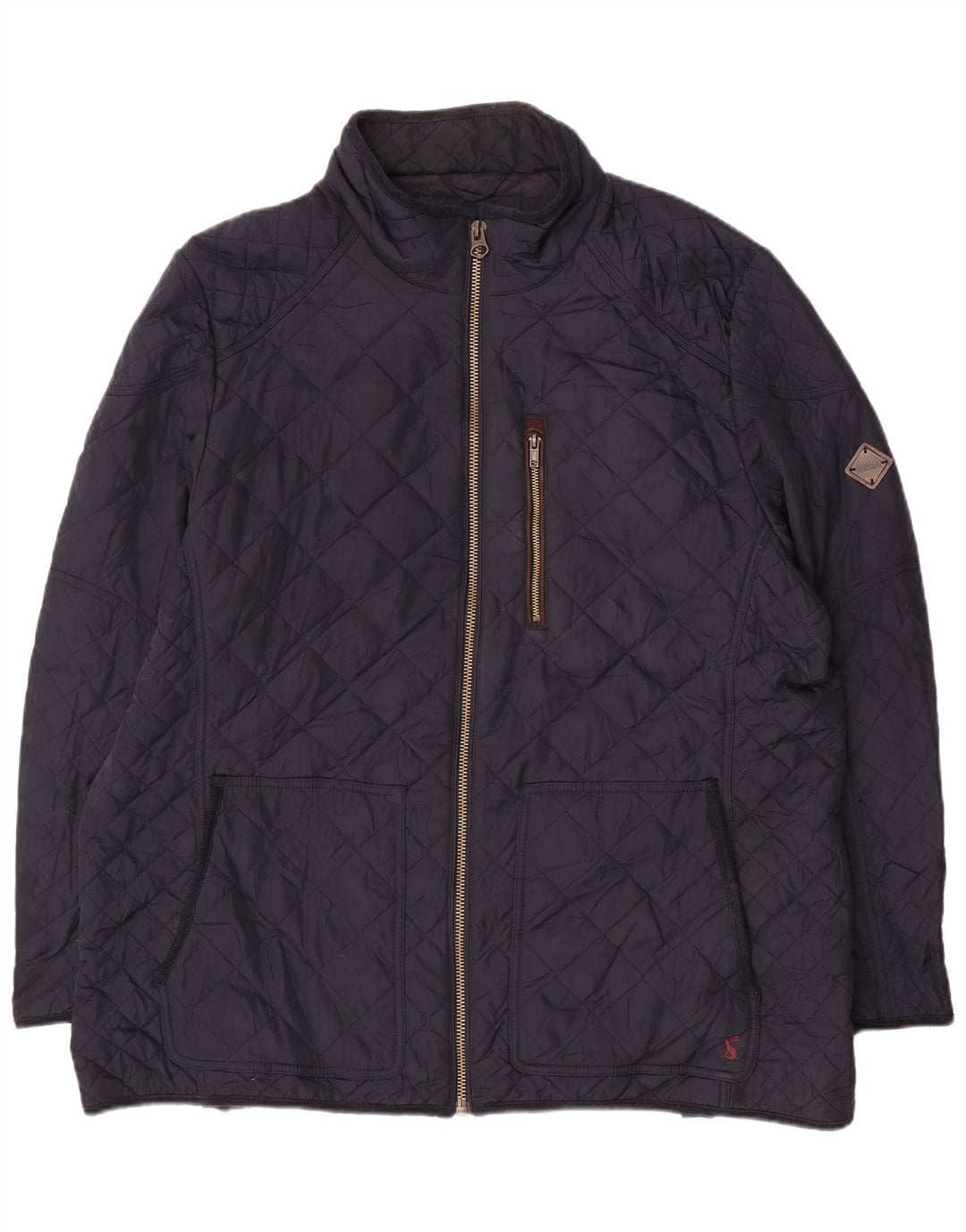 Joules Mens Quilted Jacket UK 44 2XL Navy Blue Polyester