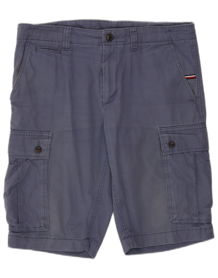 Tommy Hilfiger Mens Cargo Shorts W32 Medium Blue Cotton