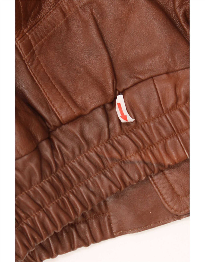 Vintage Mens Leather Jacket UK 40 Large Brown