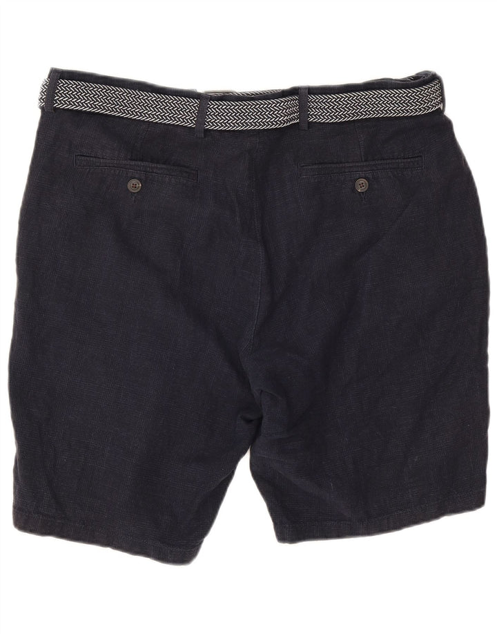 Marks & Spencer Mens Chino Shorts W38 XL Navy Blue Cotton