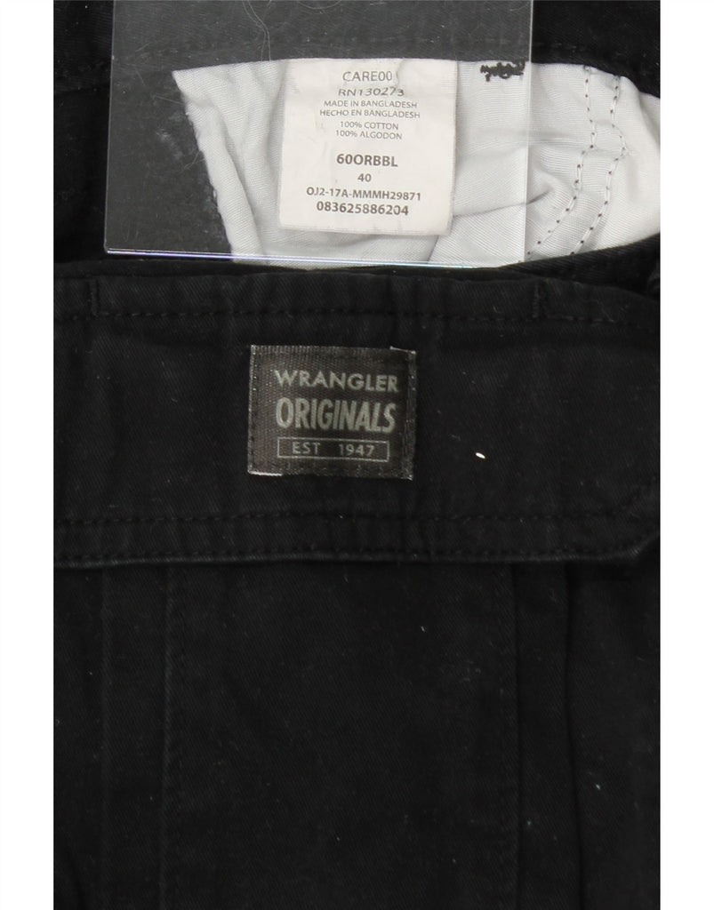 WRANGLER Mens Cargo Shorts W40 XL Black Cotton Vintage Wrangler and Second-Hand Wrangler from Messina Hembry 