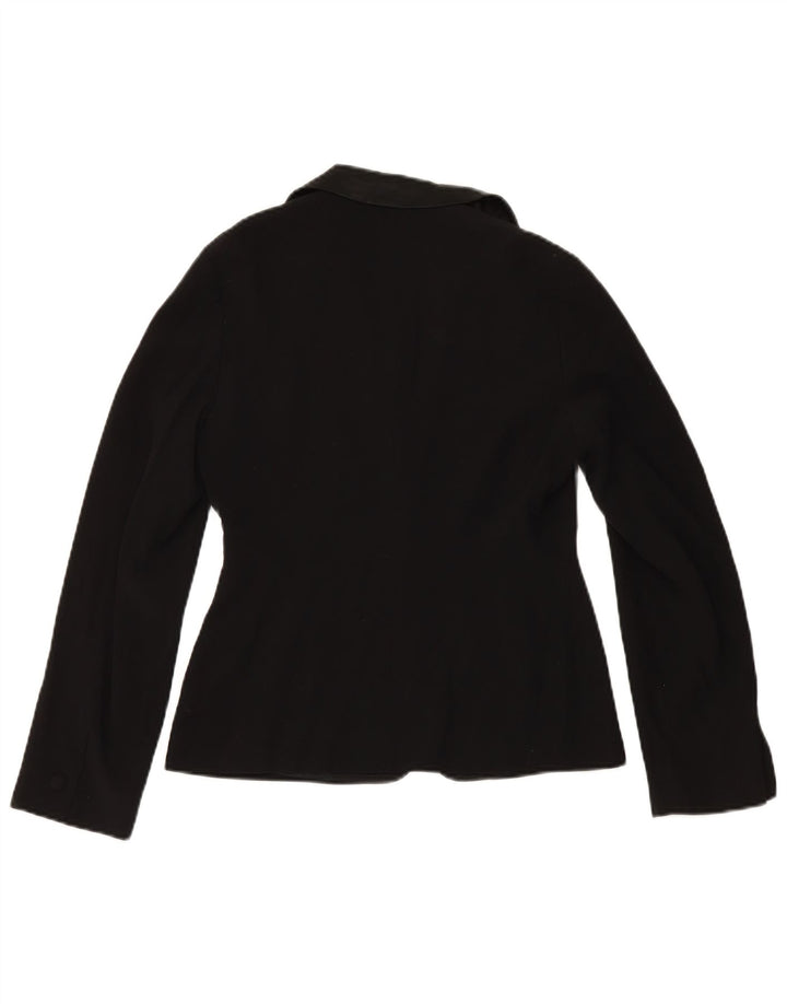 Laura Ashley Womens 1 Button Blazer Jacket UK 12 Medium Black