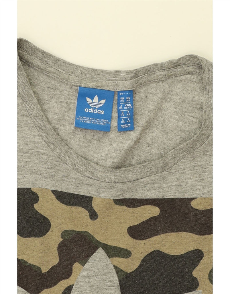 ADIDAS Mens Graphic T-Shirt Top XS Grey Cotton Vintage Adidas and Second-Hand Adidas from Messina Hembry 