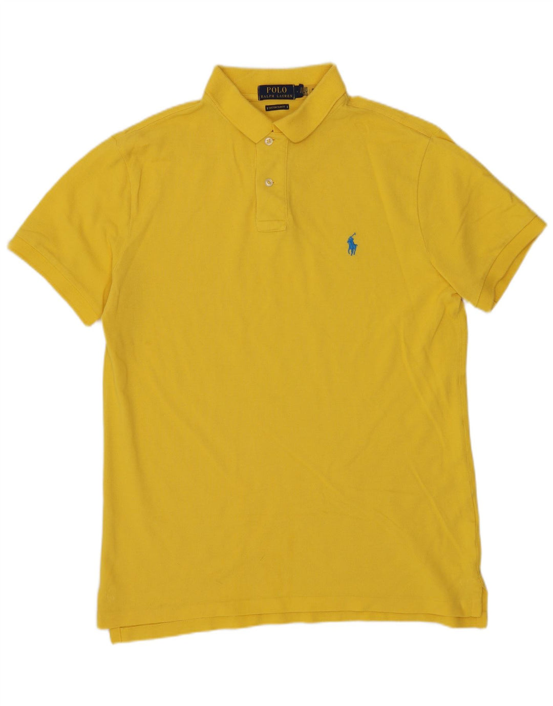 POLO RALPH LAUREN Mens Custom Slim Fit Polo Shirt Medium Yellow