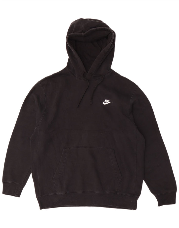 Nike Mens Hoodie Jumper Large Black Cotton