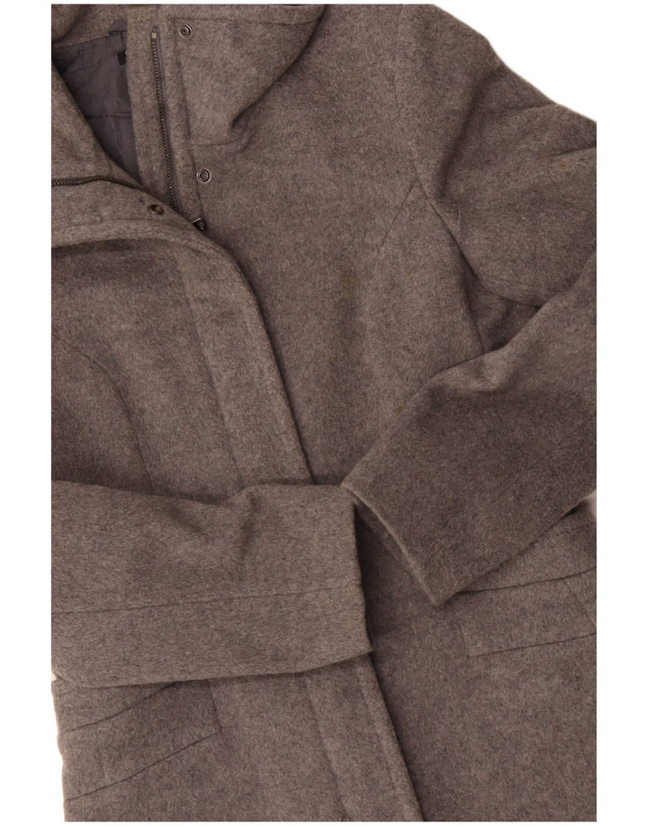 SISLEY Womens Overcoat IT 38 XS Grey Wool