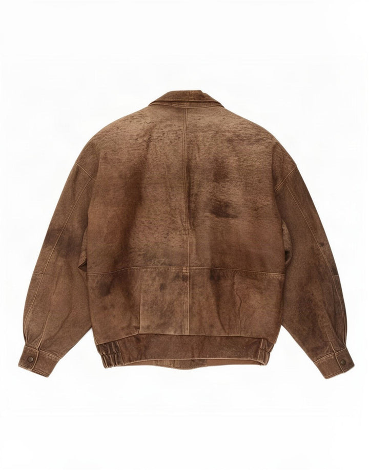 Vintage Mens Leather Jacket UK 42 XL Brown