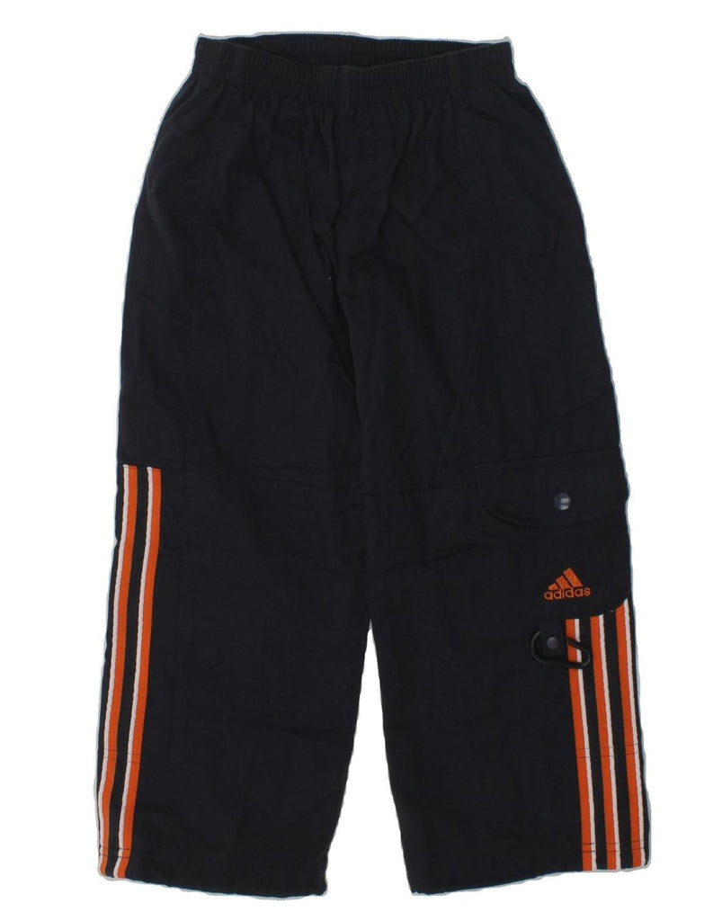 ADIDAS Boys Tracksuit Trousers 4-5 Years Black Cotton | Vintage Adidas | Thrift | Second-Hand Adidas | Used Clothing | Messina Hembry 