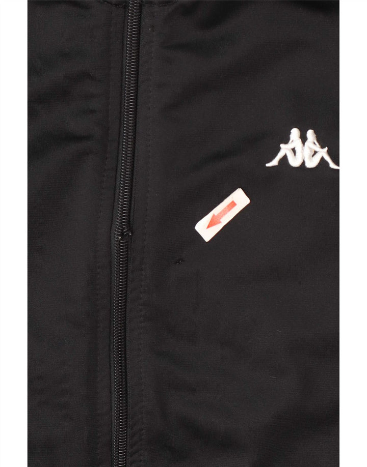 Kappa Boys Graphic Tracksuit Top Jacket 13-14 Years Black Polyester