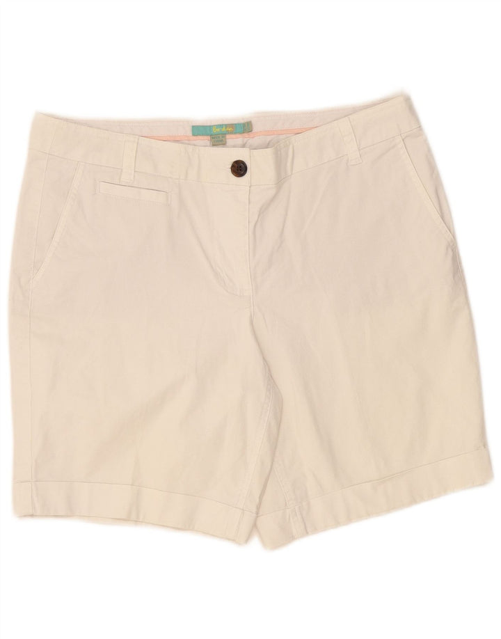 Boden Womens Chino Shorts UK 14 Large W36  White Cotton