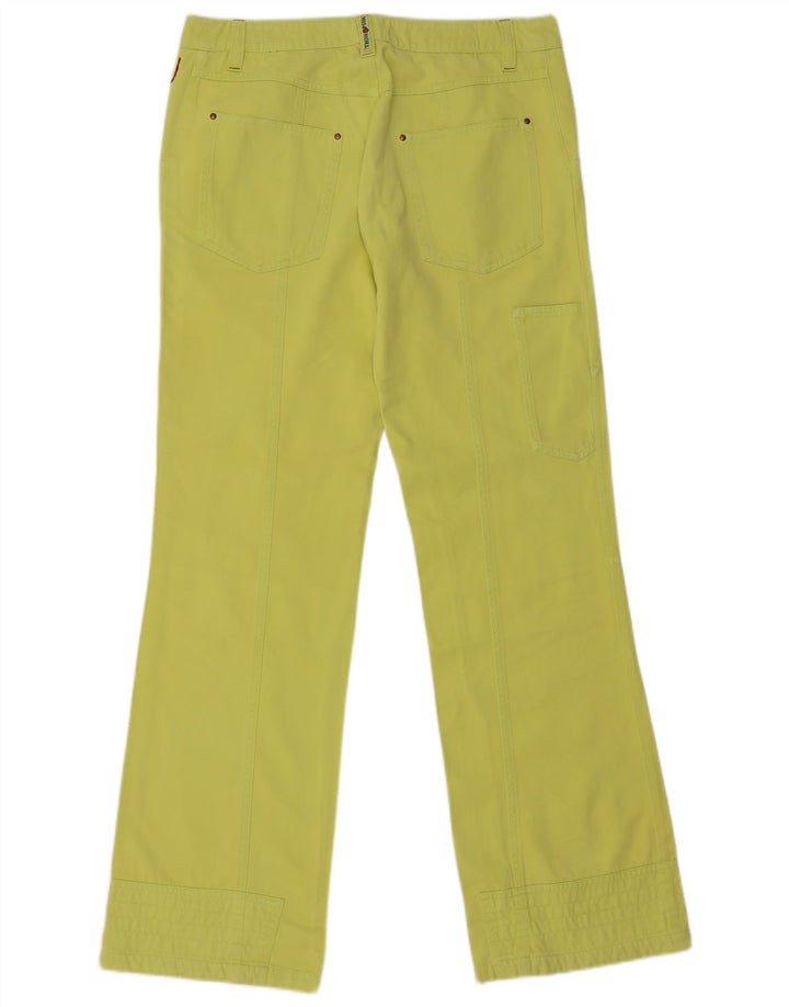 Think Pink Womens Straight Cargo Trousers IT 46 Large W32 L33 Green Cotton