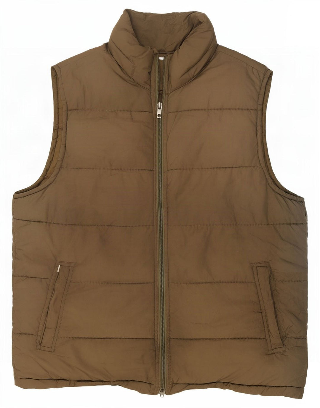 Gap Mens Padded Gilet UK 38 Medium Khaki Polyester