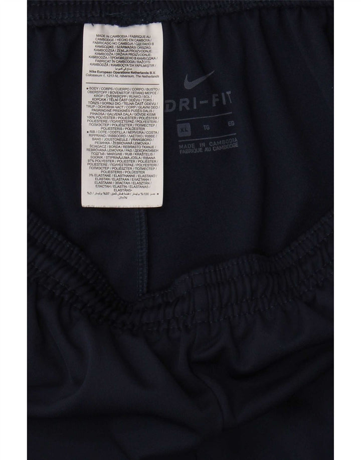 Nike Mens Dri Fit Tracksuit Trousers XL Navy Blue Polyester