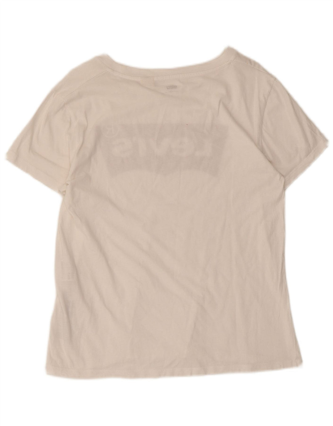 Levi's Womens Graphic T-Shirt Top UK 12 Medium White Cotton