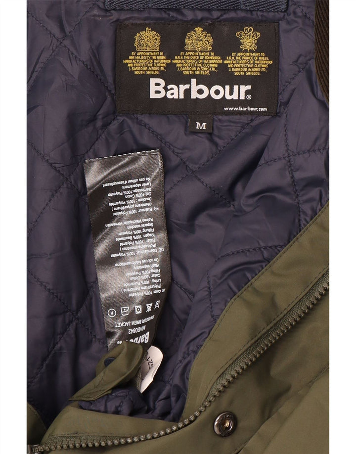 Barbour Mens Windbreaker Jacket UK 38 Medium Khaki Polyester