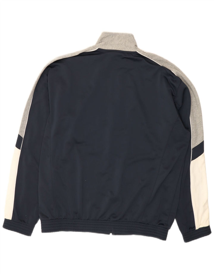 Champion Mens Tracksuit Top Jacket XL Navy Blue Colourblock Polyester